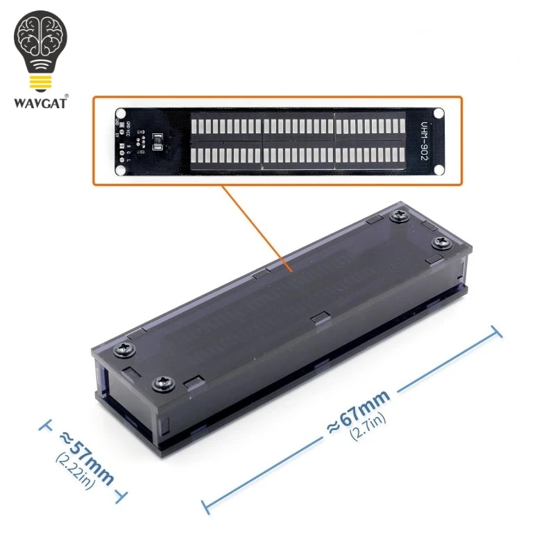 

VHM-902 Mini Dual 30 Level indicator VU Meter Stereo Amplifier Board Adjustable light Speed Board With AGC Mode DIY technology