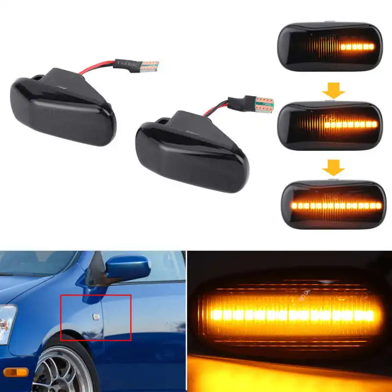 Amber Side Marker Light Fender Turn Signal Lamp 3000K Smoky Lens Fit for Honda CRV/Civic/Jazz Auto accessories | Автомобили и