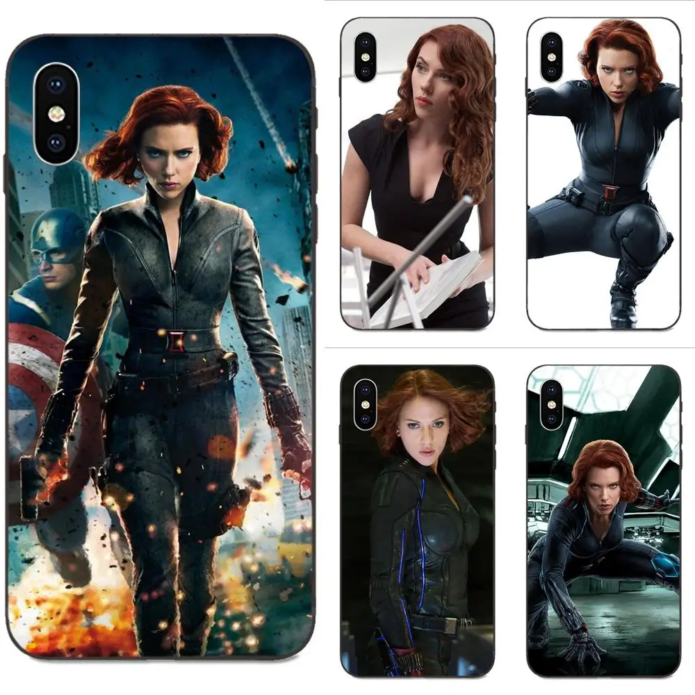 

For Xiaomi Redmi Note 3 3S 4 4A 4X 5 5A 6 6A 7 7A K20 Plus Pro S2 Y2 Y3 TPU Fashion Case Sexy Black Widow