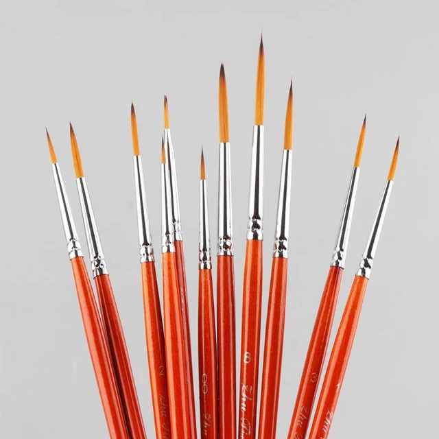 Professional 12pcs Miniature Detail Paint Brush Set Micro Fine Brushes Tiny  Detailing Model Rock Acrylic Watercolor Oil Painting