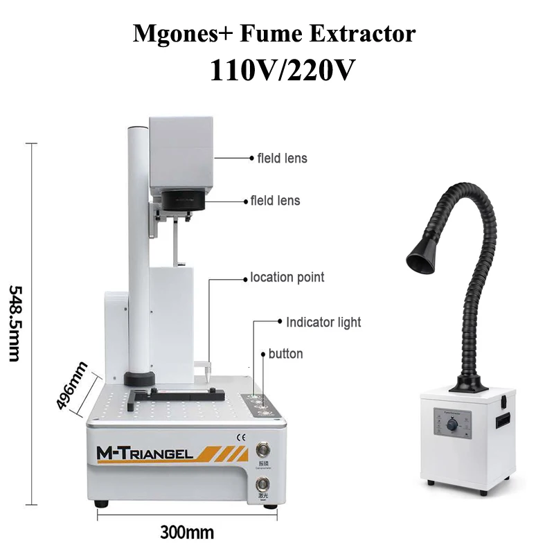 M-triangel DIY принтер с ЧПУ лазерная резка для 11 Xs Xsmax X заднее стекло Удаление ЖК-рамы ремонт лазерный отдельный станок+ курильщик
