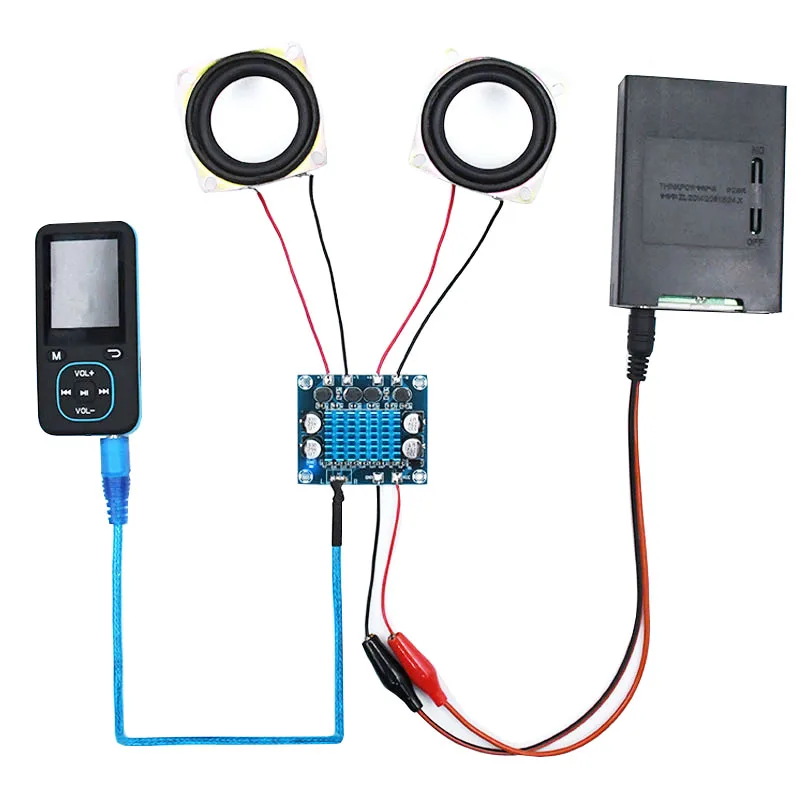 Audio Amplifier Board Dual Channel 2*30W MP3 Class D High HD Digital Amplifiers Module 12V 24V Soundboard For Speaker DIY Kit