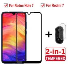 2-in-1 Protective Glass For Xiaomi Redmi Note 7 Camera Screen Protector Lens On Redmy Red mi 7 Note7 Protective Glass Film