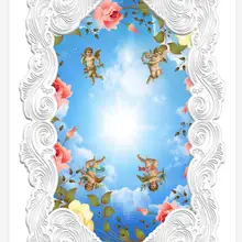 3d фрески обои для гостиной Ангел потолки фрески papel parede обои потолки