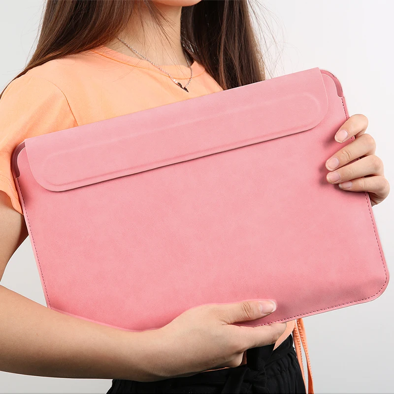Матовая сумка для ноутбука с магнитной пряжкой из искусственной кожи для нового Macbook Air Pro 13 Retina чехол для 13,3 дюймов Xiaomi чехол для женщин и мужчин