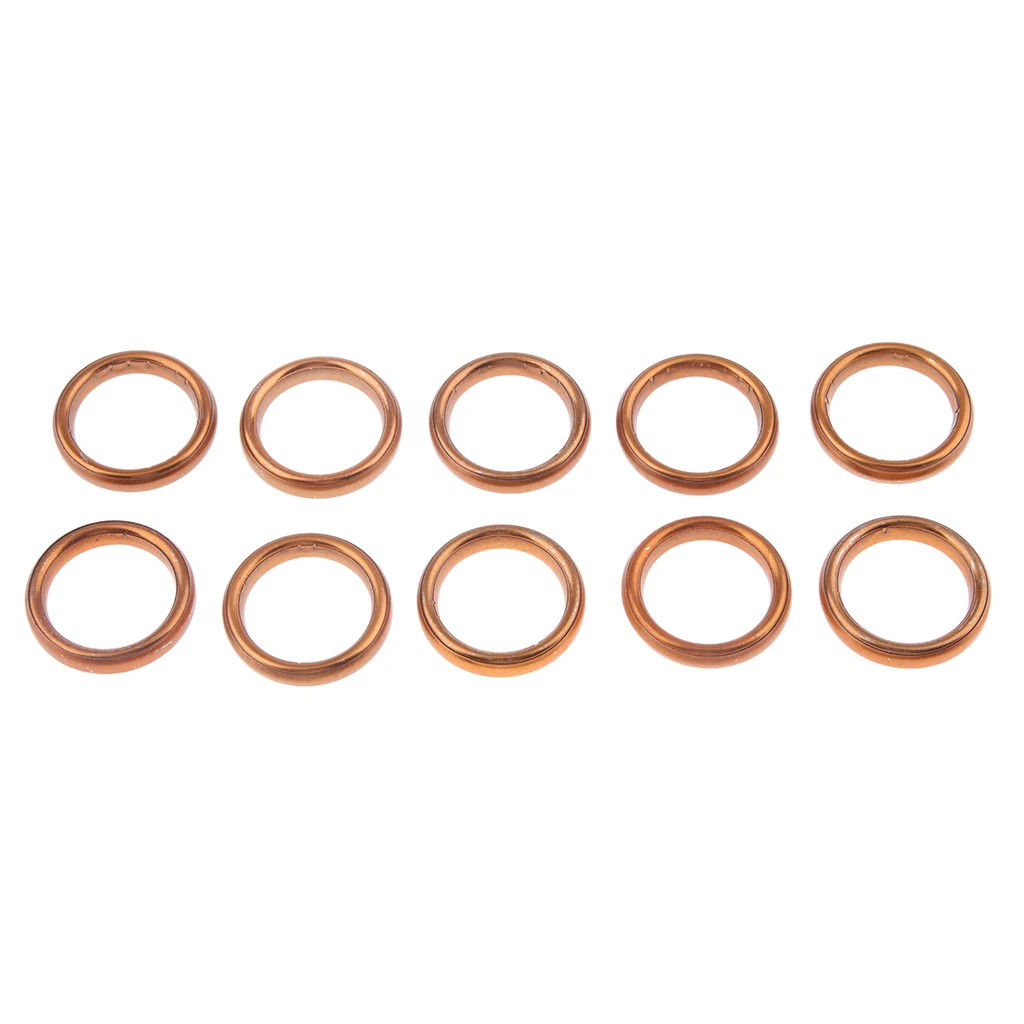 10x Motorcycle Exhaust Muffler Pipe Gasket Rings for Jialing JH70 Custom