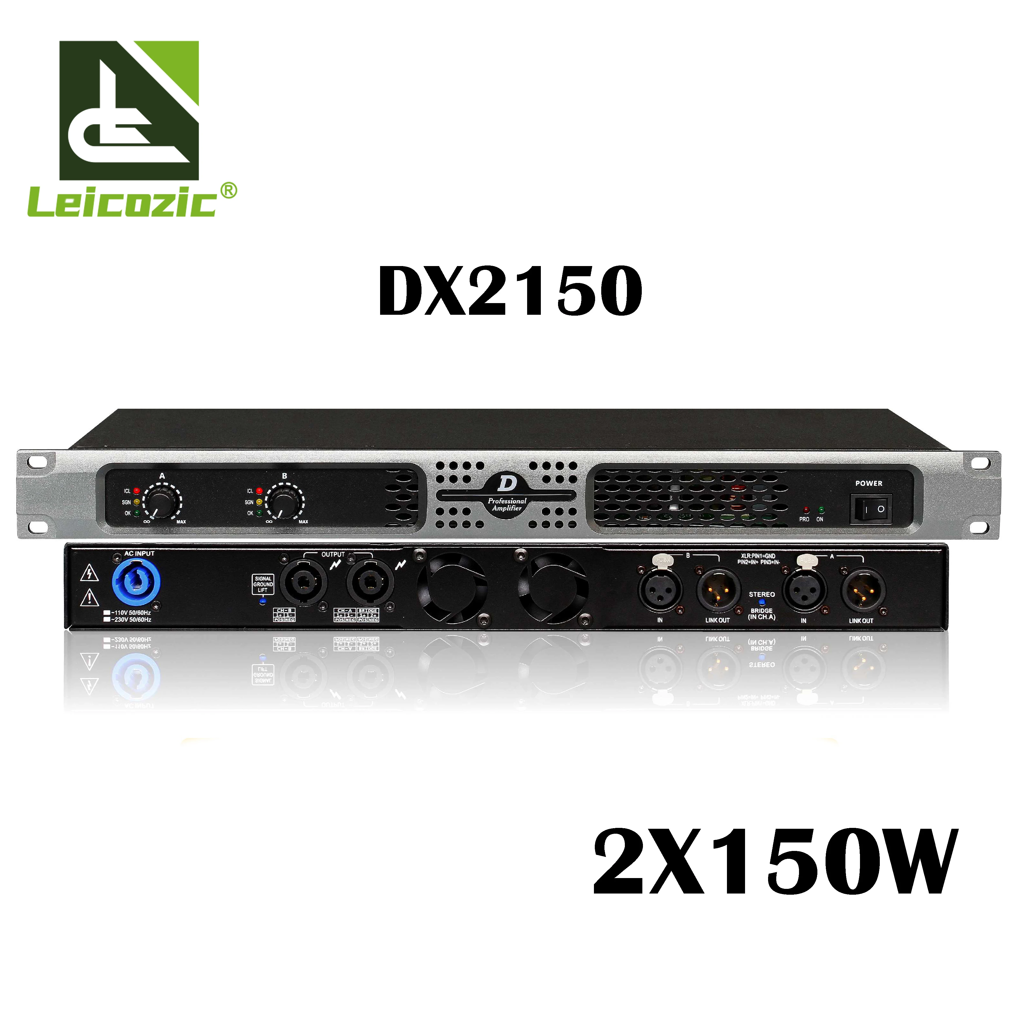 Leicozic DX2150 1U Amps Class D Amplifier 250W RMS Professional Amplificador Audio Digital Power Amplificatore DJ Equipment