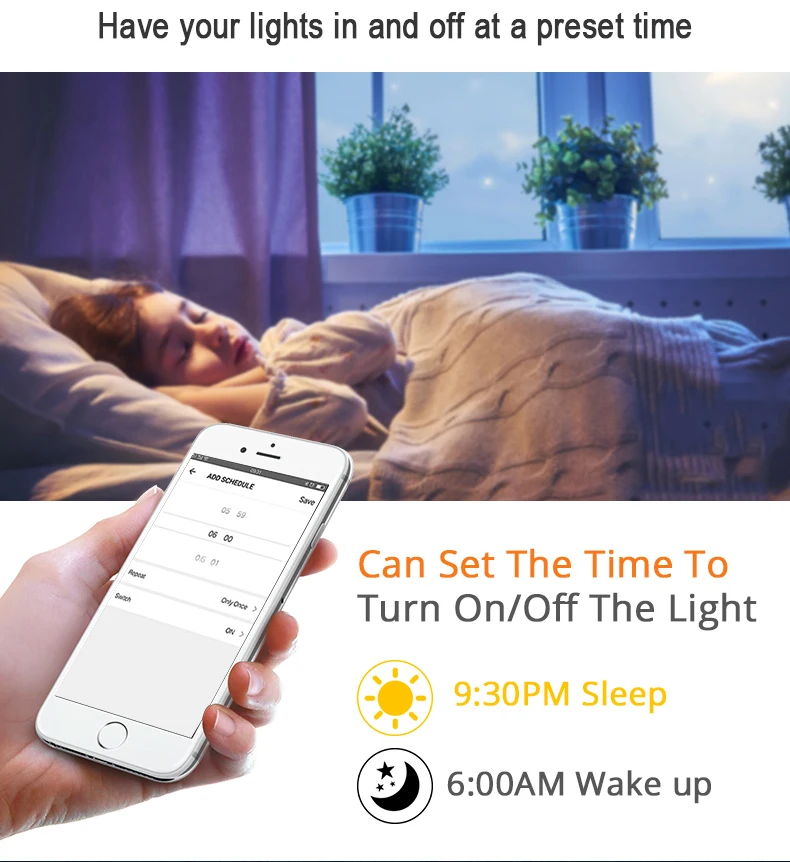 Умный дом светодиодный умный светильник с регулируемой яркостью 15 Вт, Wi-Fi лампочка с управлением через приложение, умное освещение, совместимое с Amazon Alexa Echo и Google Home