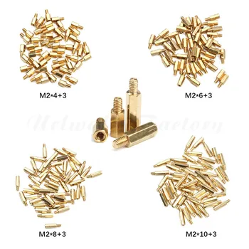 

50Pcs Hex head Brass Spacing Screws M2*8+3 Threaded Pillar PCB Computer PC Motherboard StandOff Spacer