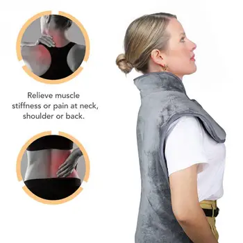

Electric Blankets Heating Shawl Pad Neck Back Warmer Heat Wrap Adjustable Temperature Washable Auto Shut OFF Back Pain Relief
