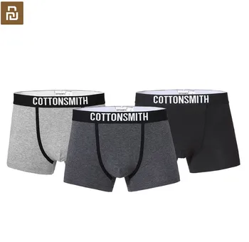 

cottonsmith Cotton men underpants 3pcs knickers Boxer Soft High Stretch Mid-Waist Shorts Breathable comfort for COTTONSM