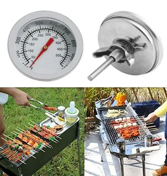 

Barbecue BBQ Smoker Grill Stainless Steel Thermometer Temperature Gauge Stainless Steel Grill Thermometer