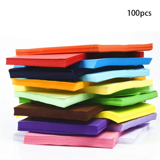 Color Copy Paper A4/A5 100 Sheets Kids Handmade DIY Card Scrapbook Paper  Double Sided Colored Paper School Office Supply