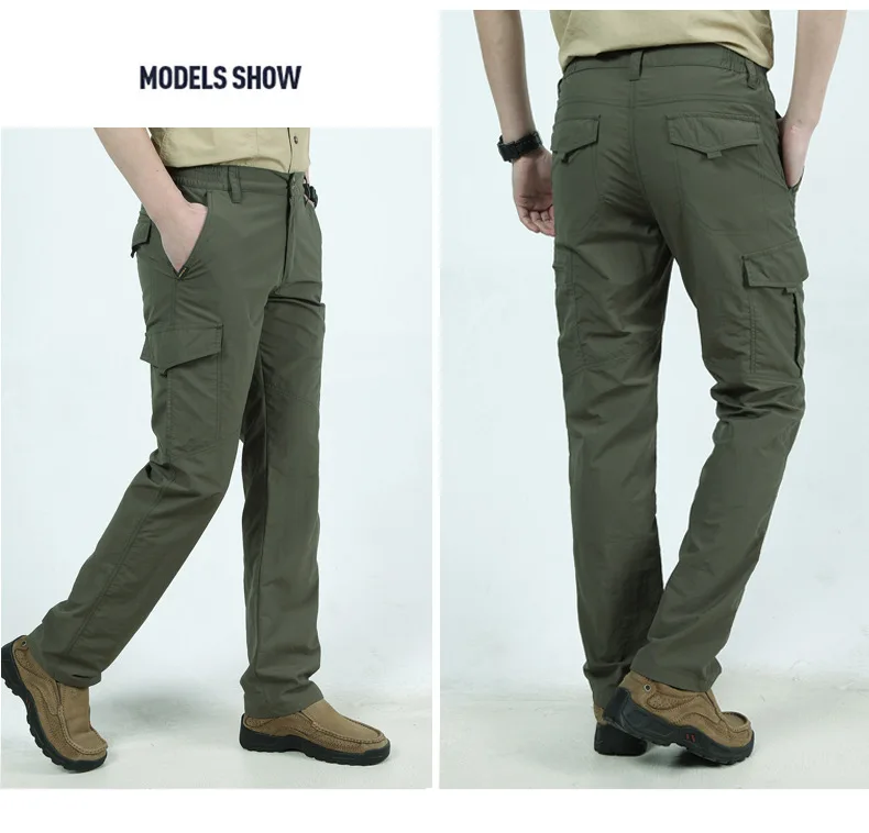 casual trousers for men 2022 Men's Cargo Pants Lightweight Tactical Breathable Casual Army Military Long Pants Waterproof Quick Dry Cargo Pant dockers pants for men