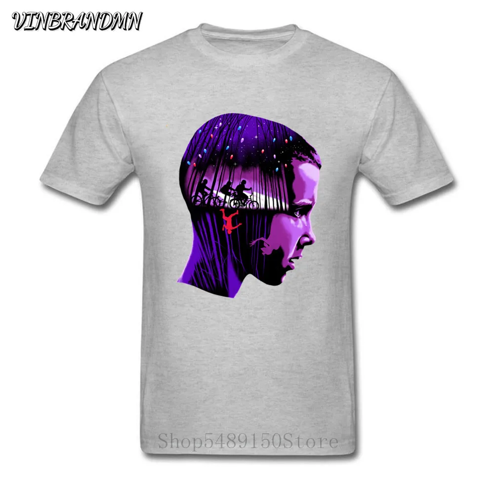 Классический принт Camiseta Masculina странные вещи с перевернутым верхом ТВ шоу