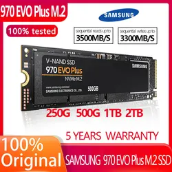 Samsung disco duro interno de estado sólido M.2 para ordenador portátil o de sobremesa, unidad de almacenamiento de 970 GB, 250GB, 1TB, Nvme, Pcie, Mlc, M.2, EVO Plus