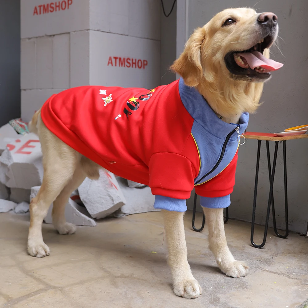 Dog Clothes Coat Jacket Cotton Shirt Sports Style Hoodie for Small Medium Large Dogs Four Season Pet Clothes