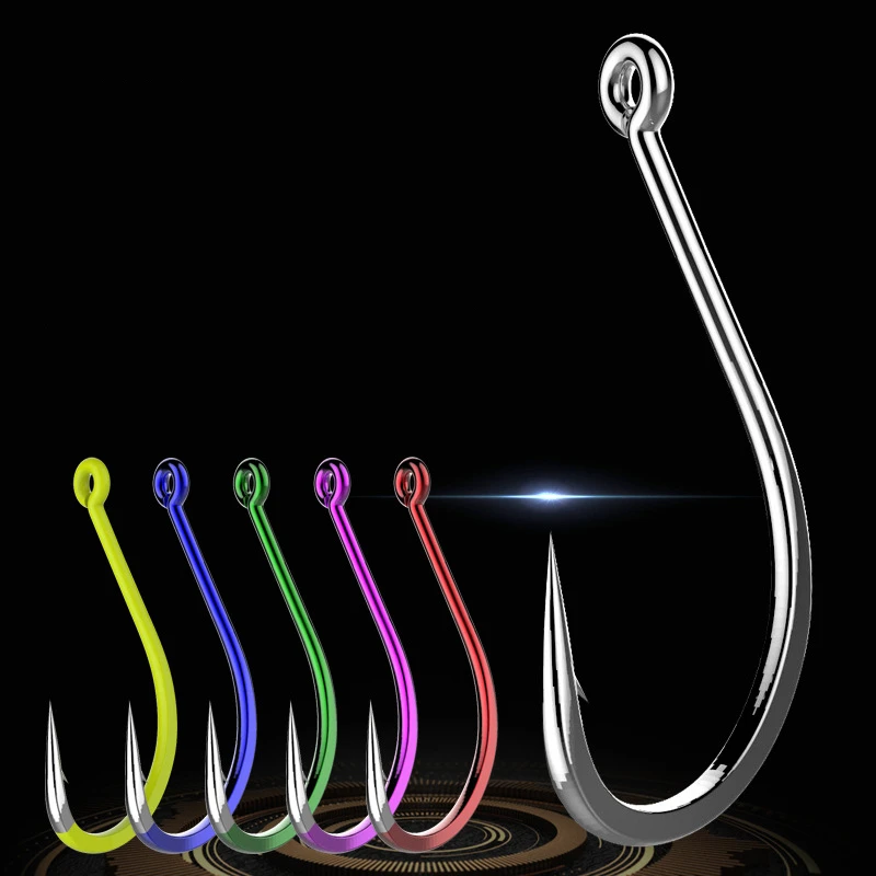 

50Pcs Carp Fishing Hooks 2#-22# High Carbon Steel Fish Hook Jig Big Barbed Series In Fly Fishhooks Worm Pond Fishing Accessories