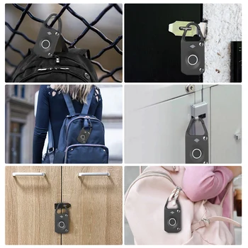 

New Smart Fingerprint Padlock Mini Smart Lock 10 Fingerprint Recording Security Padlock Rechargeable for Backpack Handbak Luggag