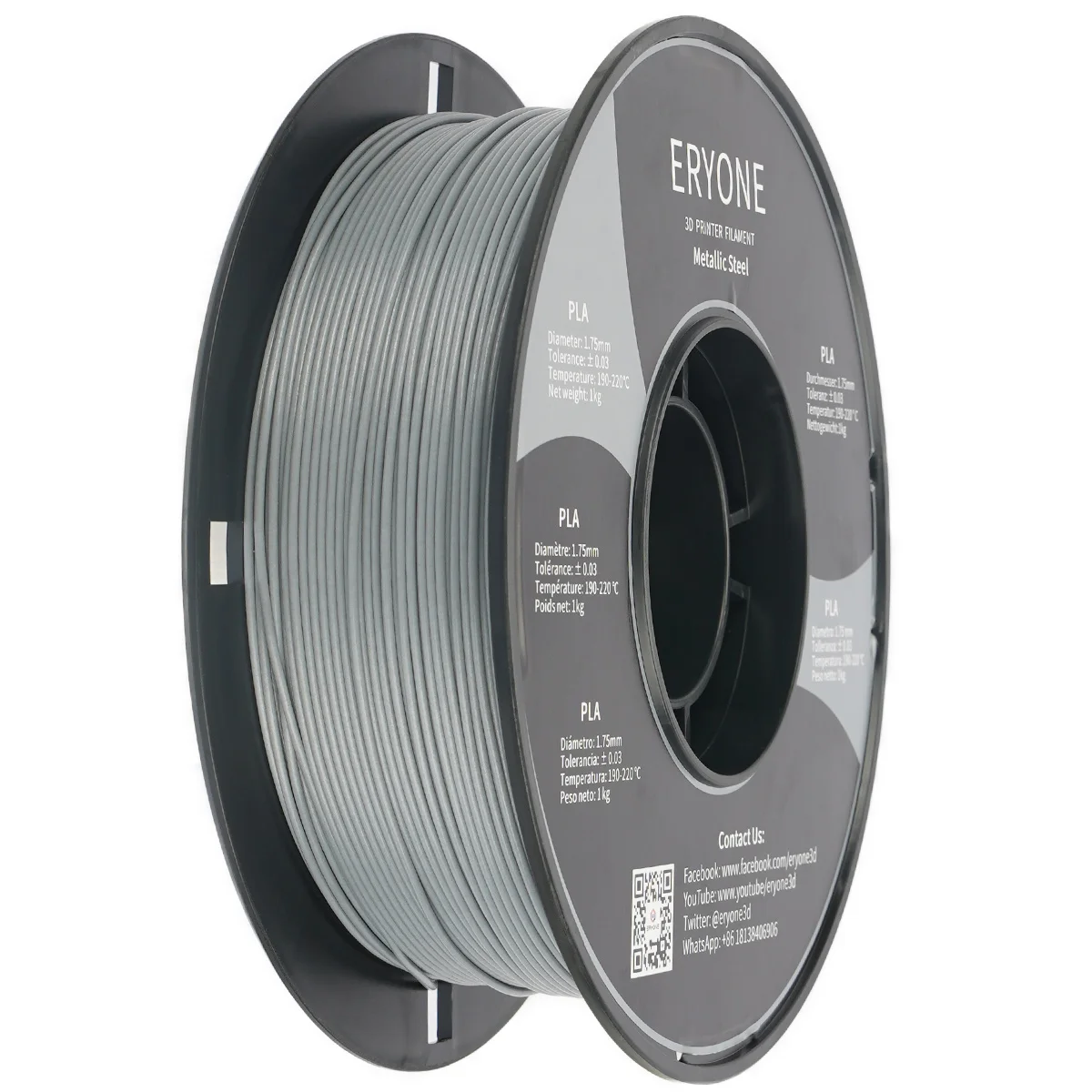 3d printer pla Eryone Metallic PLA 3D Printer Filament 1.75mm Dimensional Accuracy±0.03 mm 1kg Spool For 3d printer Fast Free Shipping petg plastic 3d printing