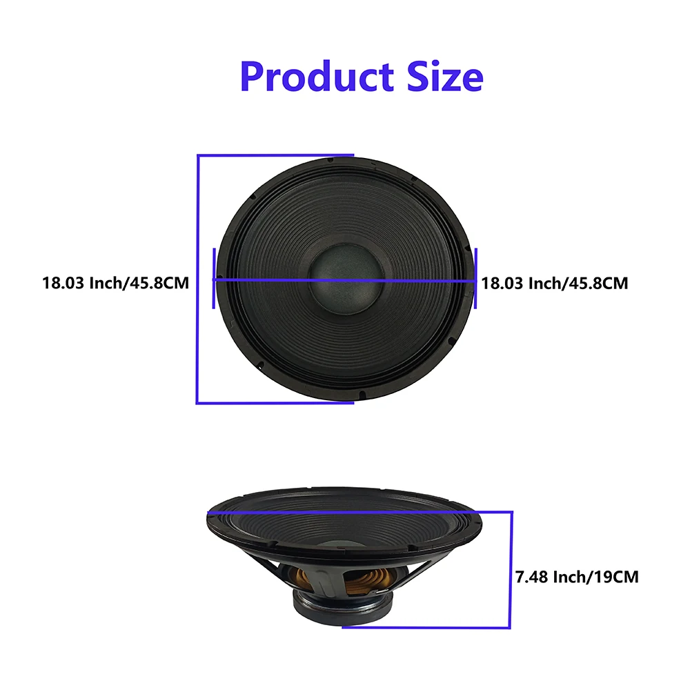 product size of the 18 inch speaker subwoofer replacement audio home woofer bass