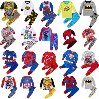 

New Avenger Kids Pajamas Boys Clothes Girls Sleepwear Children Spiderman Sets Superman Clothing Pyjamas