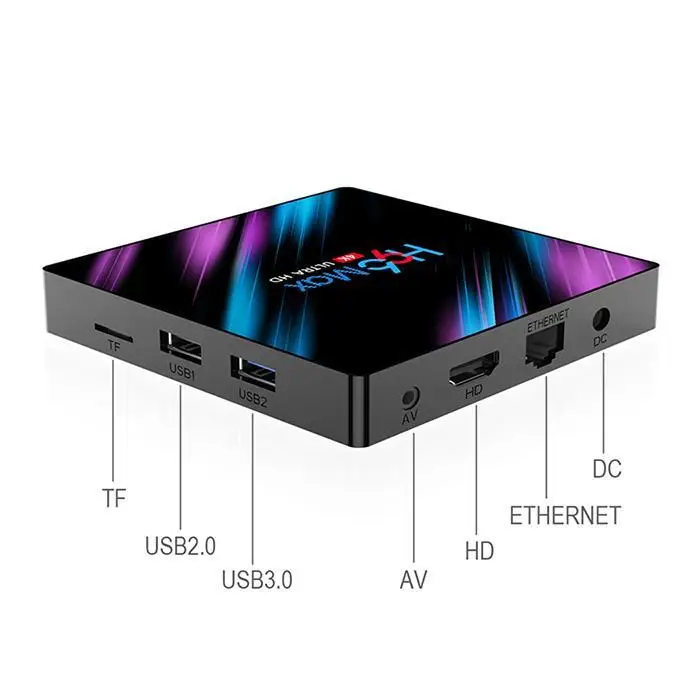 ТВ приставка Android 9,0 HD Многоязычная Bluetooth 4,0 сеть TF, U диск комплект инфракрасный пульт дистанционного управления плеер
