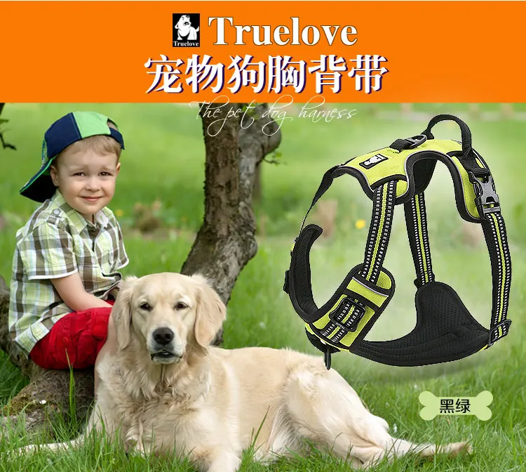 Truelove жгут для собак Мягкая Светоотражающая шлейка для собаки домашнего животного Большая мягкая ходьба регулируемая с ручкой для ремня безопасности