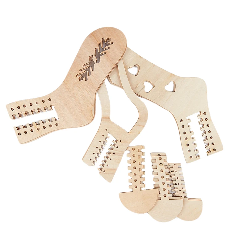 2 Pcs Wooden Sock Blocker Stretchers Stocking Display Handmade Hand Knitting Mold Tool Weave Yarn Handicrafts Gift For Knitters