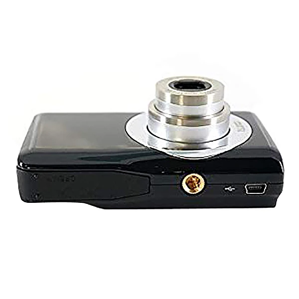 Compact Digital Camera Dc-V100 Rechargeable Lithium Battery Camera With 5X Optical Zoom,4X Digital Zoom(Black