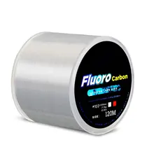 Fil de pêche solide en Nylon de 120M, revêtement en Fiber de carbone, transparent, fluorocarbone, 0.2-0.6mm, 3.25-21.5kg, outil de pêche
