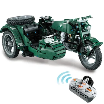 

Building Blocks For Military German WW2 War RC Motorcycles Technic Diy Toy For Boys Children Bricks Toys Christmas Gifts