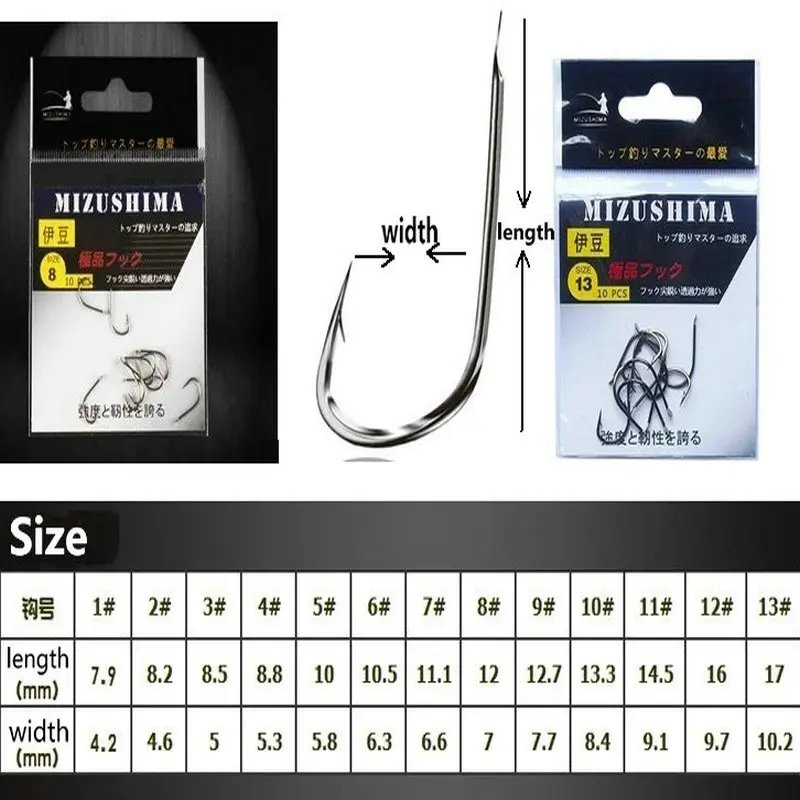 10pcslotHighQualityStainlessSteelFishingHooksFreshWater