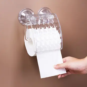 

Wall Mounted Suction Cup Toilet Tissue Holder Roll Paper Stand Dispenser Phone Storage Bathroom Accessories