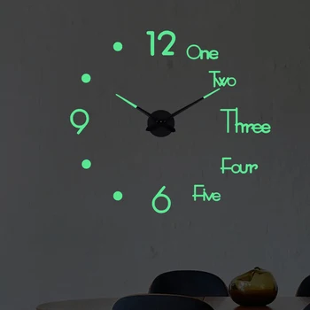 

DIY acrylic clock mirror sticker table wall large wall clock simple handmade creative clock home decoration living room watch