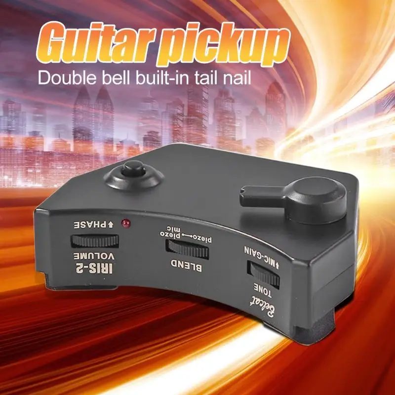 

Dual Soundhole Control Preamp Acoustic Guitar Pickup System with Microphone