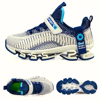 

Children Autumn New Fashionable Net Breathable Leisure Blade Sports Running Shoes For Girls Shoes For Boys Brand Kids Shoes