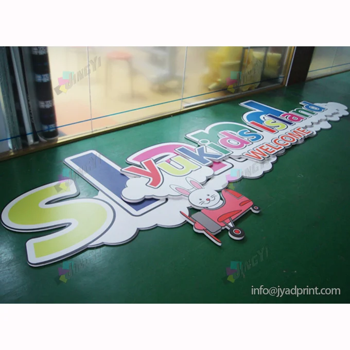 

Free ship to Japan, Custom Print PVC foam Banner Signs with die cut shape as your request for Outdoor Advertising