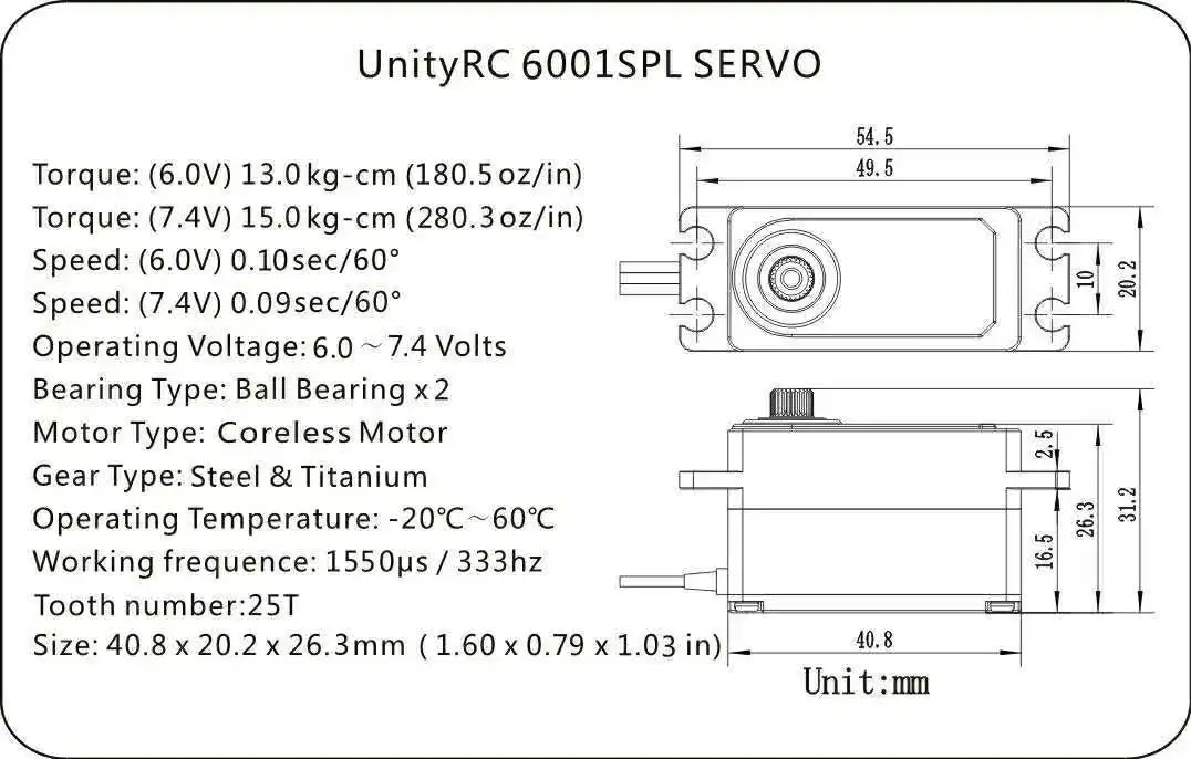 Unity RC 6001SPL 1/10 Drift RC режим автомобиля анти-встряхивание сервопривод цифровой короткий алюминиевый корпус UR-710 гироскоп обновленные части