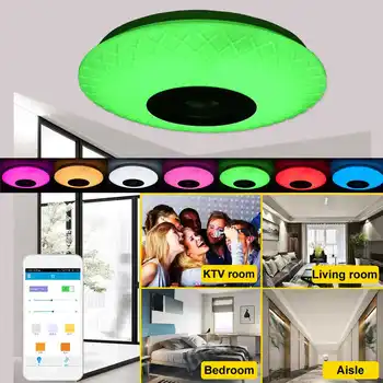 

RGB LED Ceiling Lights 120W Dimmable ceiling Lamp Music Coloured led light Dome light bluetooth + APP Control 36cm 180-265V