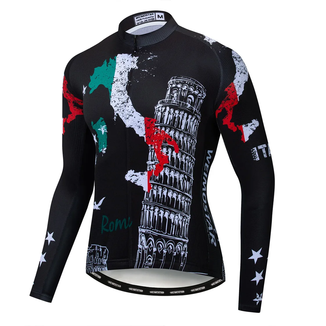 cycling jersey Men Mountain Bike jersey fall MTB Bicycle Shirt long sleeve Road blouse Top Breathable autumn skull black - Color: 9