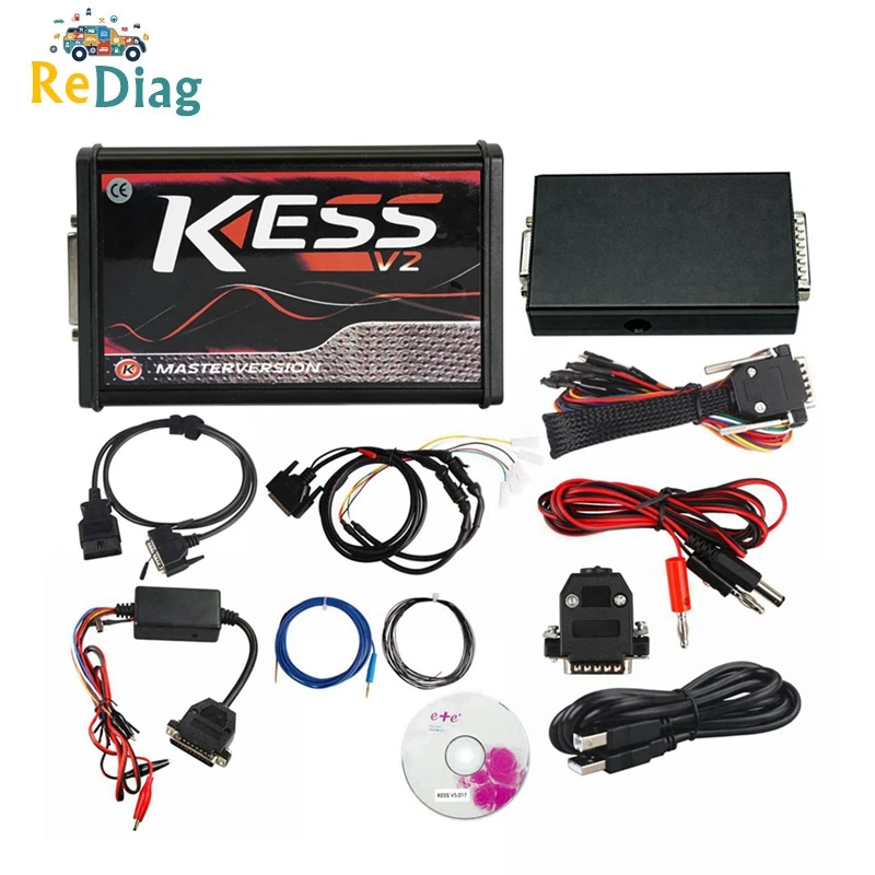 Онлайн V2.47 ЕС красный Kess V5.017 OBD2 менеджер Тюнинг светодиодный Kess V2 5,017 Матрица для режима отладки для центрального блока системы электропитания программист