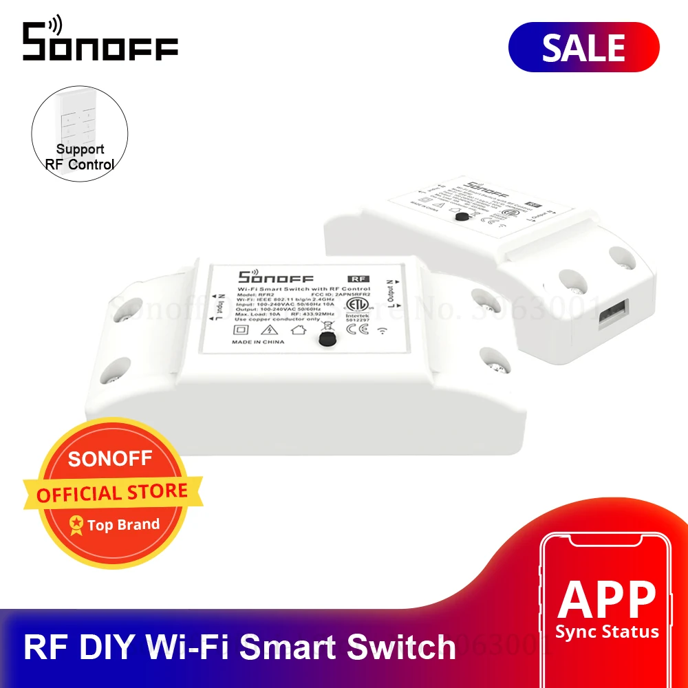 Sonoff RF 433MHz Wifi Wireless Smart Switch Wifi Controlled Light