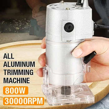 

800W 35000rpm Electric Hand Trimmer 6.35MM Woodworking Electric Hand Trimmer 1/4 Inch Corded Wood Laminate Tools