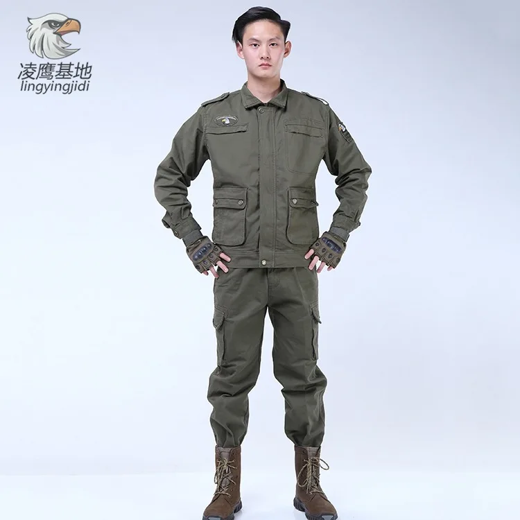 

Lingying Base Ak140 Outdoor Army Labor Safety Autumn Special Forces Camouflage Clothing Pure Cotton Camouflage Work Suit Men's