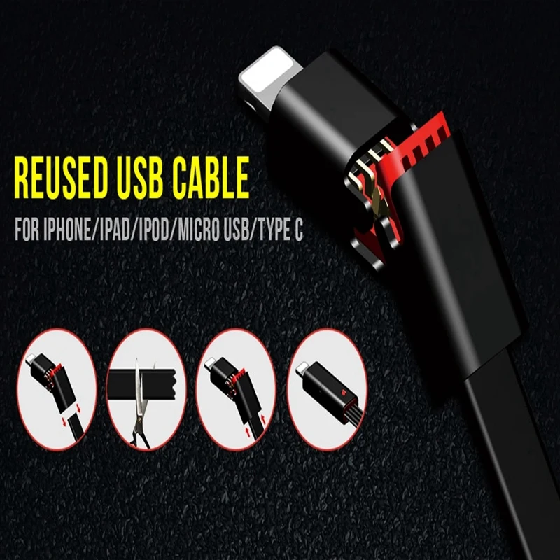 Ремонтопригодный USB кабель повторно использованный Micro-USB кабель регенерации быстрой зарядки для Android