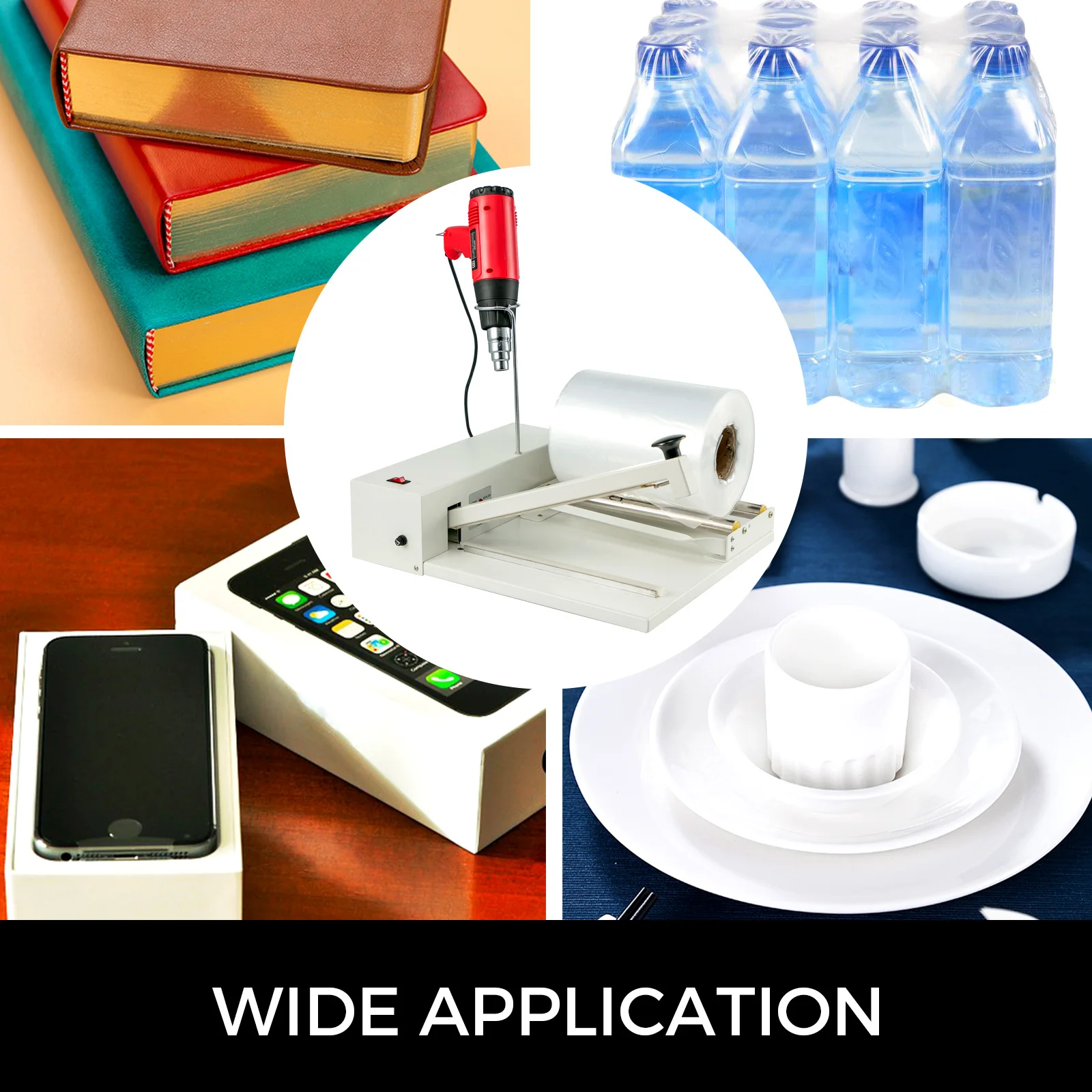 Shrink Wrap Machine with Heat Gun for Packaging