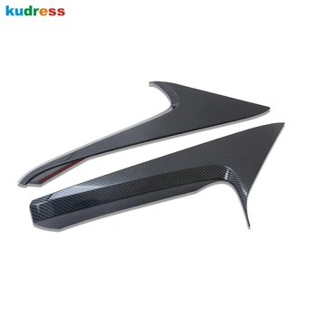 

For Toyota RAV4 RAV 4 2019 2020 Carbon Fiber Rear Tail Spoiler Side Triangle Molding Window Bezel Cover Trims Accessories