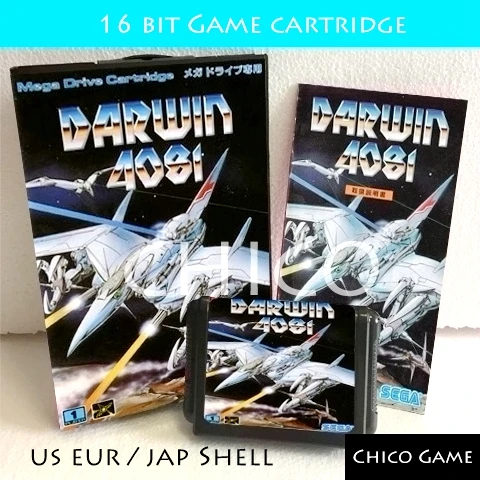 Дарвин 4081 с коробкой и руководство для Sega megadrive игровой консоли 16 бит MD карты