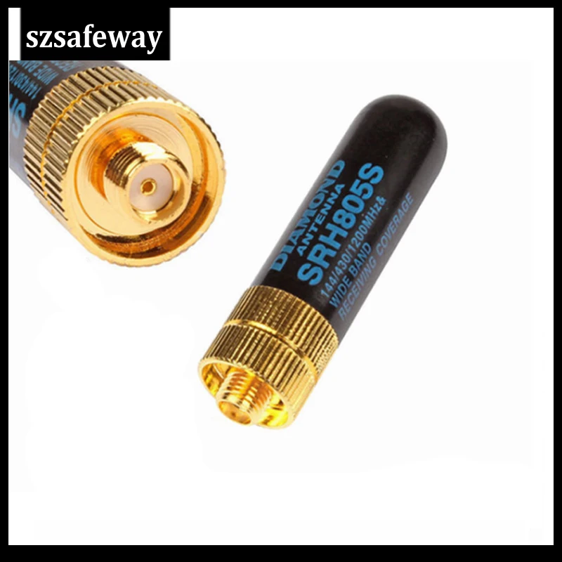 SRH805S Алмазная SMA-Female двойная рука большого пальца антенна для kenwood двухсторонняя радио baofeng uv 82 uvb2 tyt wouxun